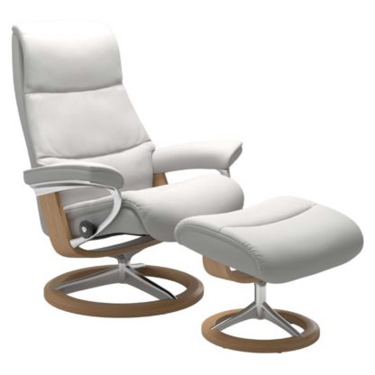 An Image of Stressless View Classic Chair & Stool, Choice of Leather