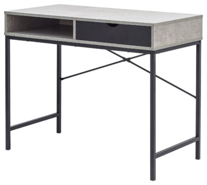 An Image of Telford 1 Drawer Desk - Grey