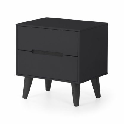 An Image of Alicia Grey 2 Drawer Wooden Bedside Table