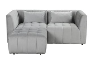 An Image of Essen Two Seat Corner Sofa – Dove Grey