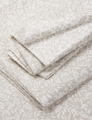 An Image of M&S Brushed Cotton Mix Floral Bedding Set