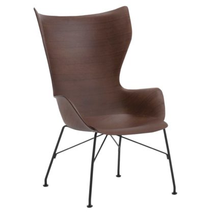 An Image of Kartell Smartwood Lounge Chair, Dark Wood