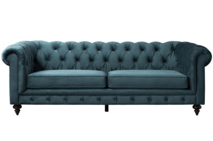 An Image of Monty Three Seat Sofa - Peacock