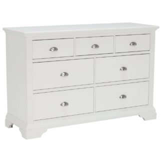 An Image of Carrington 3+4 Drawer Chest, White