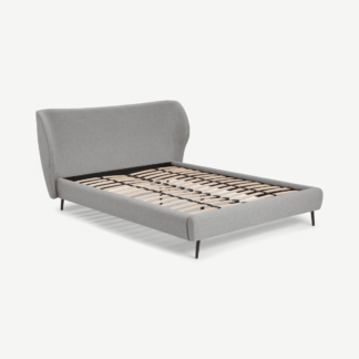 An Image of Topeka Double Bed, Mountain Grey