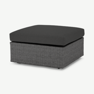 An Image of Cordon Garden Modular Ottoman, Dark Grey