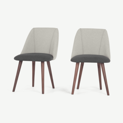 An Image of Set of 2 Lule Dining Chairs, Marl and Hail Grey