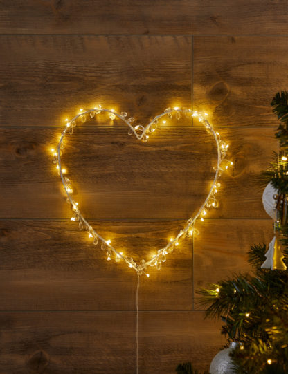 An Image of M&S Jewelled Heart Pre-lit Room Decoration