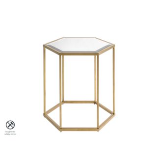 An Image of Alveare Brass Side Table