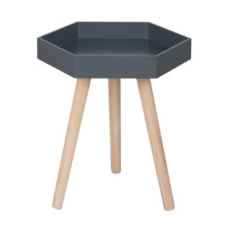 An Image of Grey Hexagon Side Table