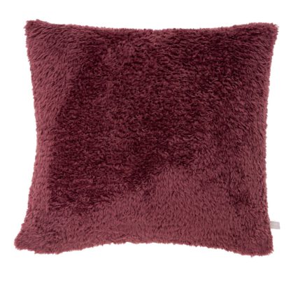 An Image of Snuggle Fleece Cushion - 50cm - Ochre