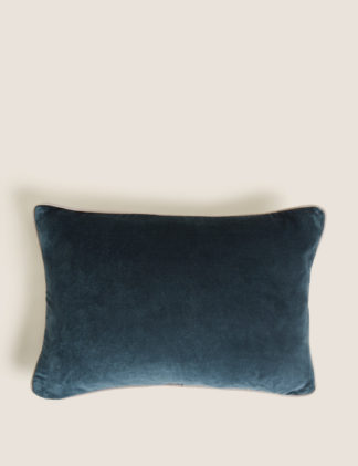An Image of M&S Pure Cotton Velvet Bolster Cushion