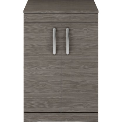 An Image of Balterley Rio 500mm Freestanding 2 Door Vanity With Worktop - Driftwood