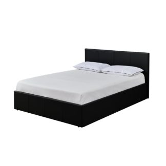 An Image of Habitat Lavendon Small Double End Opening Bed Frame-Black