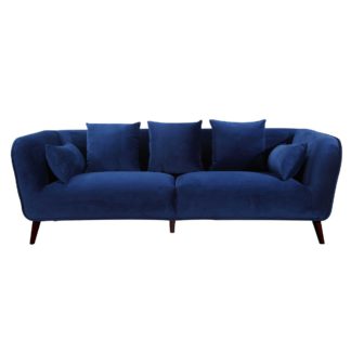 An Image of Purcell 3 Seater Sofa, Navy