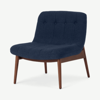 An Image of Halbert Accent Armchair, Midnight Blue Weave