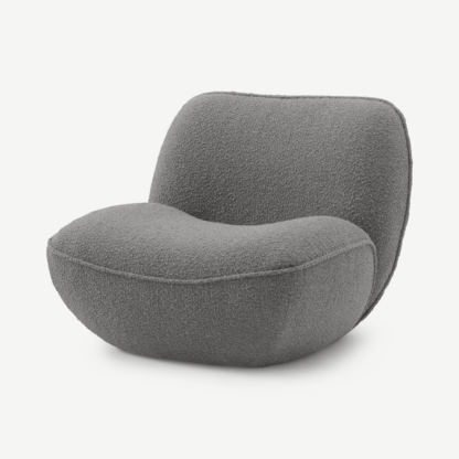 An Image of Sete Accent Armchair, Steel Boucle