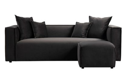 An Image of Max Three Seat Corner Sofa - Carbon
