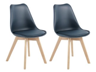 An Image of Habitat 6 Jerry Dining Chairs - Blue