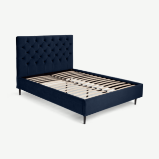 An Image of Skye King Size Bed, Royal Blue Velvet