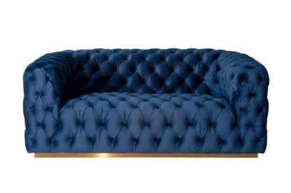 An Image of Frankfurt Two Seat Sofa - Navy Blue