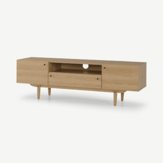 An Image of Asger Wide TV Stand, Oak Effect