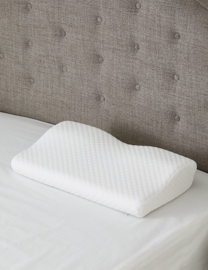 40aa0e36b0282d899a0e59203706e041ab1bb2933fb01e11a9b176bea5fbd12a-1.jpg An Image of M&S Kally Sleep Neck Pain Firm PIllow