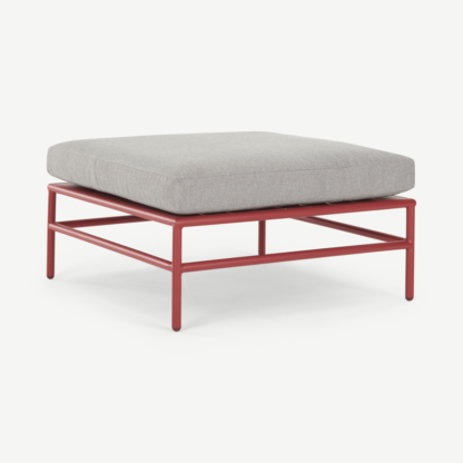 An Image of Kian Modular Ottoman, Rust Red and Grey