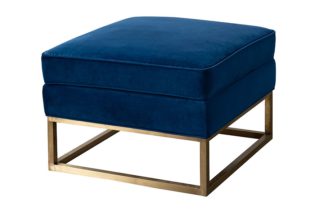 An Image of Kenza Footstool - Blue