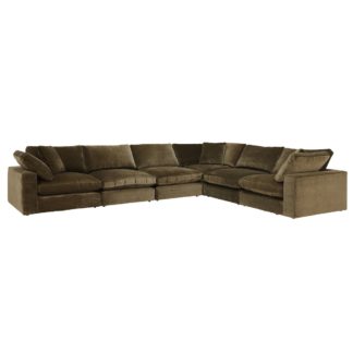 An Image of Artenis Modular 3+3 Corner Sofa and Footstool