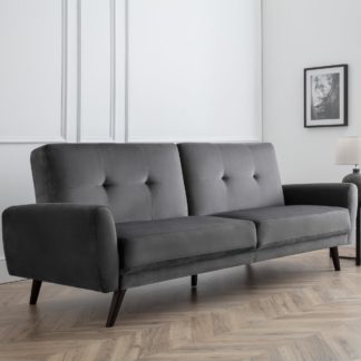 An Image of Monza Velvet Clic Clac Sofa Bed Grey