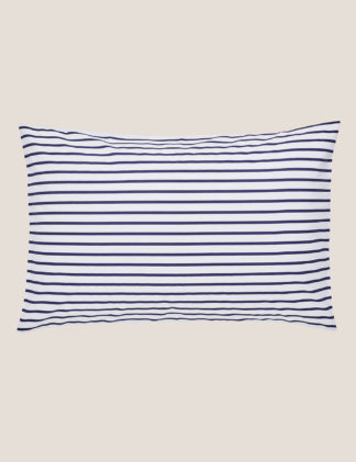 An Image of M&S Joules 2 Pack St Ives Floral Stripe Pillowcases
