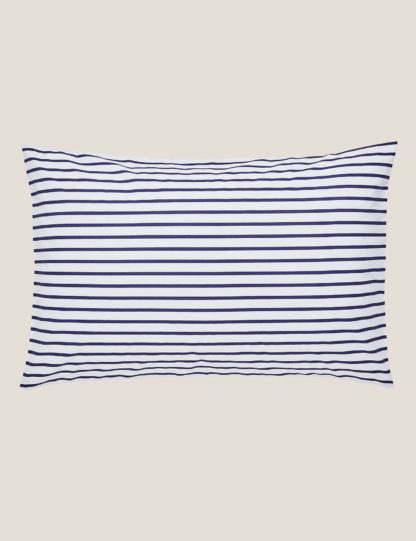 An Image of M&S Joules 2 Pack St Ives Floral Stripe Pillowcases
