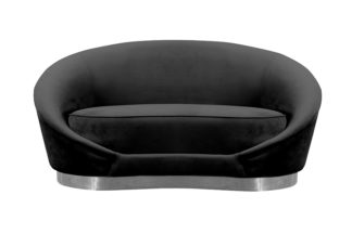 An Image of Selini Two Seat Sofa - Black