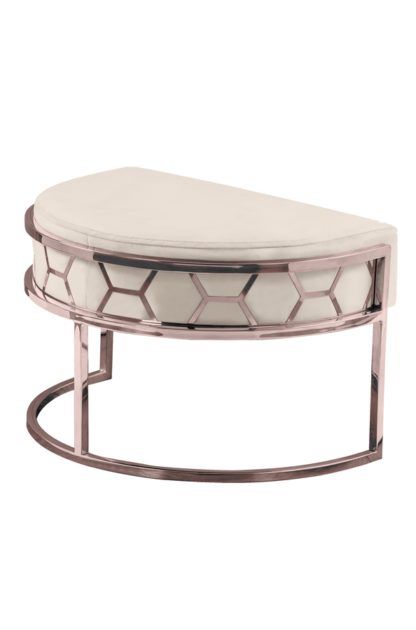An Image of Alveare Footstool Copper - Chalk