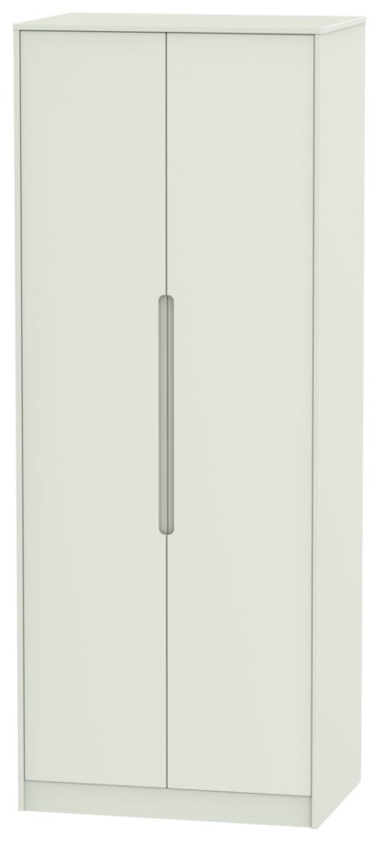 An Image of Toulouse 2 Door Wardrobe - White & Oak Effect