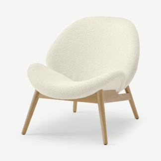 An Image of Laluni Accent Armchair, Whitewash Boucle