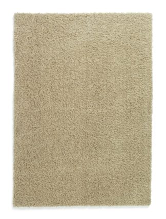 An Image of Habitat Recycled Cosy Plain Shaggy Rug - 160x230cm - Natural