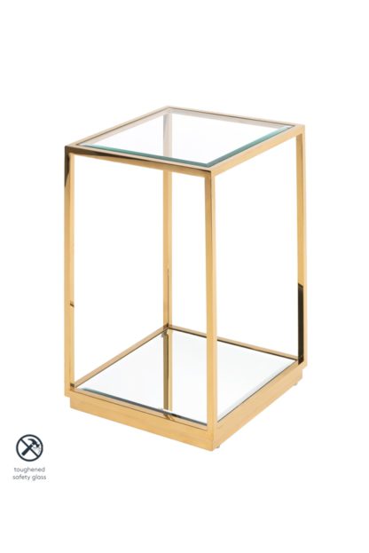 An Image of Rippon Brass Square Side Table