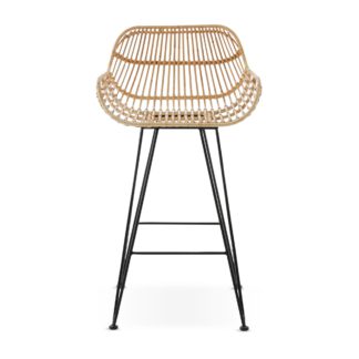 An Image of Nirvana Rattan Bar Stool Natural