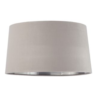 An Image of House Beautiful Samet Velvet Drum Shade - Grey - 45cm