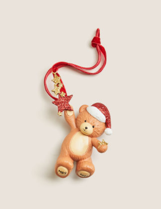 An Image of M&S Hanging Teddy Bear Decoration