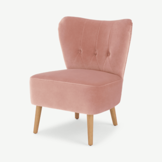 An Image of Charley Accent Armchair, Vintage Pink Velvet