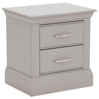 An Image of Helmsley Large 2 Drawer Bedside, Urban Grey