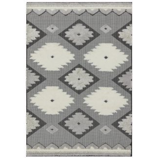 An Image of Asiatic Monty In and Outdoor Rug - 160x230cm - Black & Grey