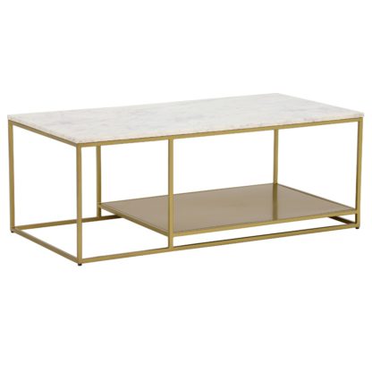 An Image of Alba Coffee Table, White Marble