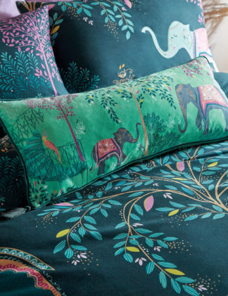 An Image of M&S Sara Miller Velvet Elephant Oasis Cushion