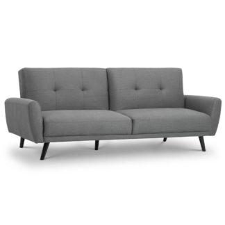 An Image of Monza Grey Fabric 3 Seater Sofa Bed