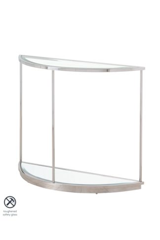 An Image of Rippon Silver Curved Console Table