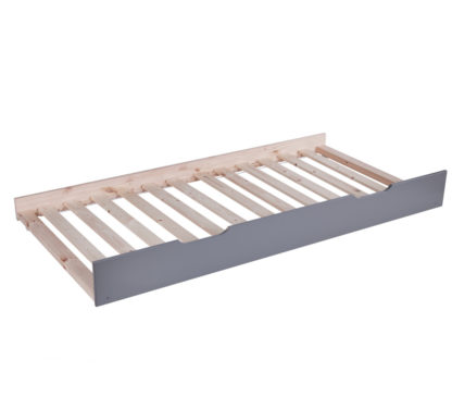 An Image of Tyler Grey Wooden Trundle Guest Bed Frame Only - 3ft Single